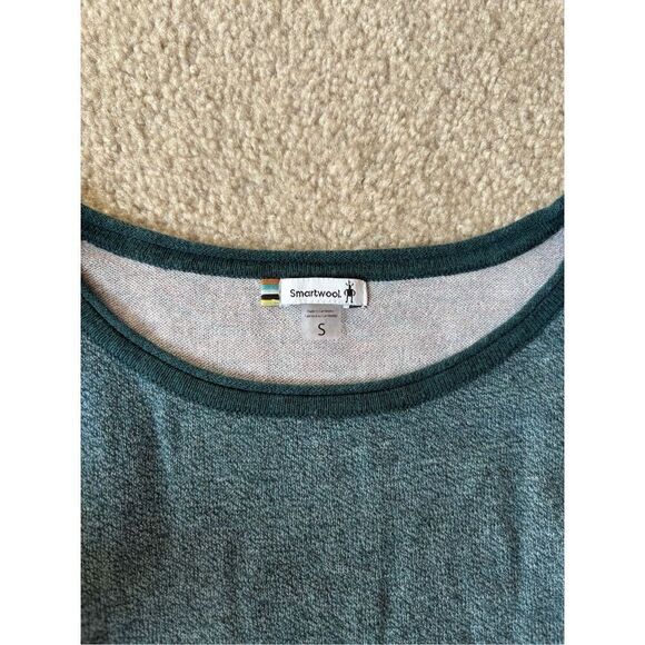 Smartwool Womens Shadow Pine Colorblock Sweater size S in Mist Blue Twilight Mar - Picture 3 of 6